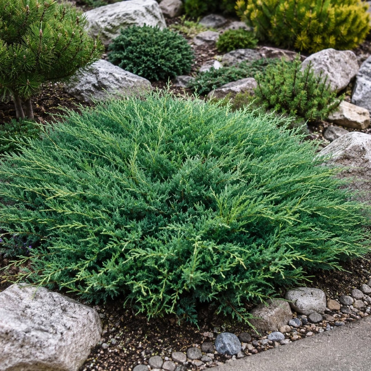 Obrázok Borievka plazivá (Juniperus horizontalis) ‘ANDORRA COMPACT’ – výška 20-30 cm, ⌀ 20-30 cm, kont. C3L